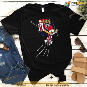 Florida Hockey Player Goalie Beast Ice Panther Cat Cougar T Shirt 2