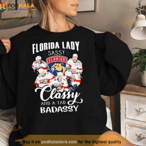 Florida Lady Sassy Florida Panthers Classy And A Tad Badassy Signatures 2023 Shirt 2