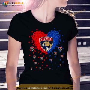 Florida Panthers Glitter Heart 2023 Shirt 3