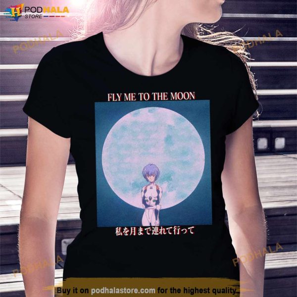 Fly Me To The Moon Take Me To The Moon Neon Genesis Evangelion Shirt