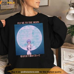 Fly Me To The Moon Take Me To The Moon Neon Genesis Evangelion Shirt 2