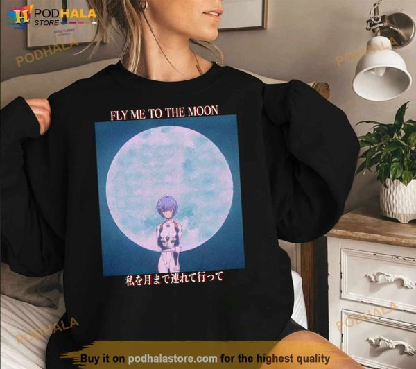 Fly Me To The Moon Take Me To The Moon Neon Genesis Evangelion Shirt