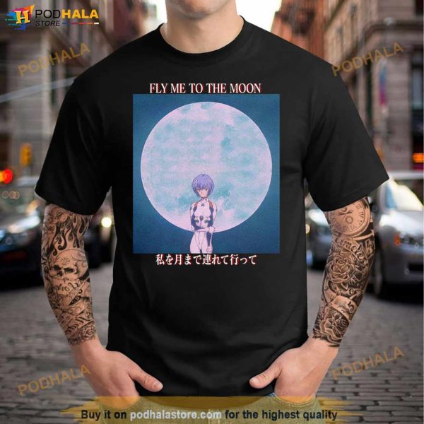 Fly Me To The Moon Take Me To The Moon Neon Genesis Evangelion Shirt