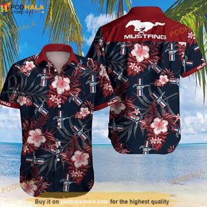 Ford Mustang Funny Hawaiian Shirt, Hawaiian Button Up Shirt