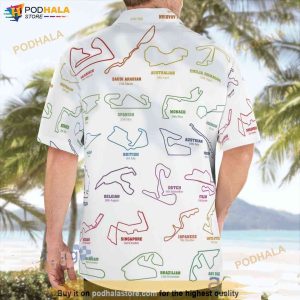 Formula 1 Race Tracks With Race Schedule Hawaiian Shirt Aloha Summer Vacation Gift 3