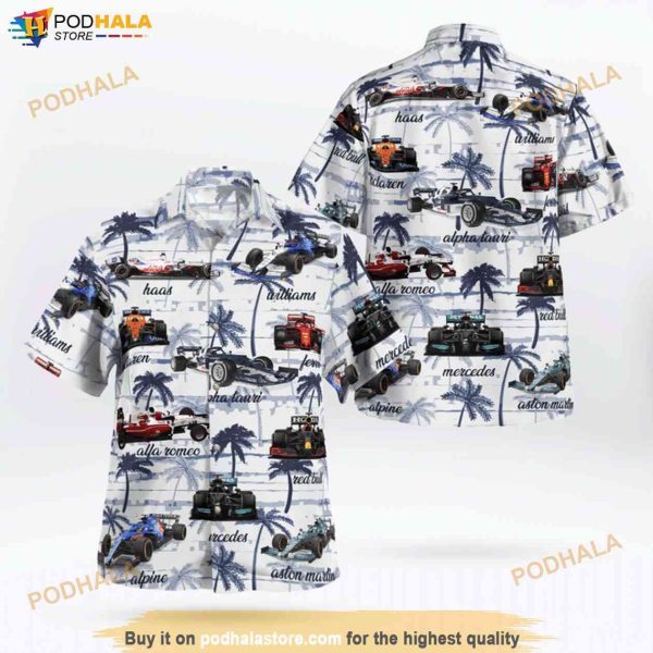 Formula 1 Teams And Drivers F1 Hawaiian Shirt, Mclaren Road Trip Button Up Shirt