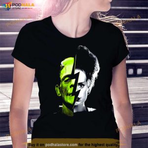 Frankenstein Bride Split Scary Movie Universal Monsters Shirt 2
