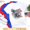Freedom Tour Born to Be Free American Eagle Patriotic Shirt, 4th of July Gift