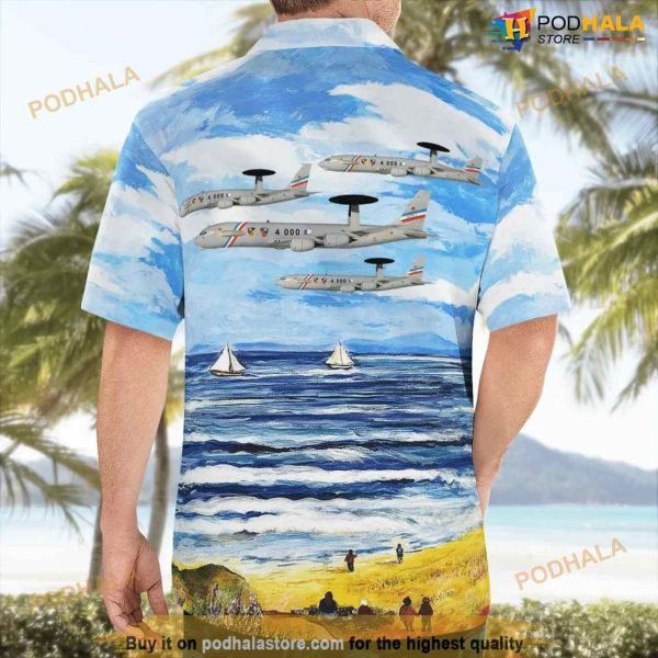 French Air And Space Force Boeing E-3f Sentry (awacs) Of Escadron De Détection Et Contrôle Aéroportés 0-36 Berry Hawaiian Shirt For Men And Women