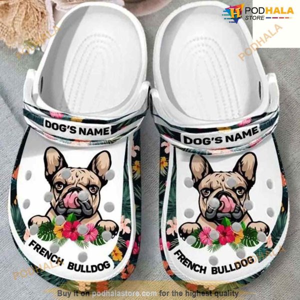 French Bull Dogs Custom Name Crocband Clog Shoes Crocs Clog Shoes For Men Women
