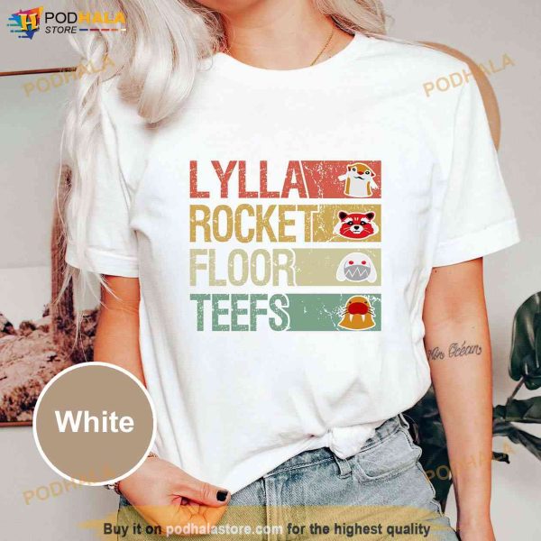 Friends Lylla, Rocket, Floor And Teefs Characters Shirt, Marvel Comics Gift
