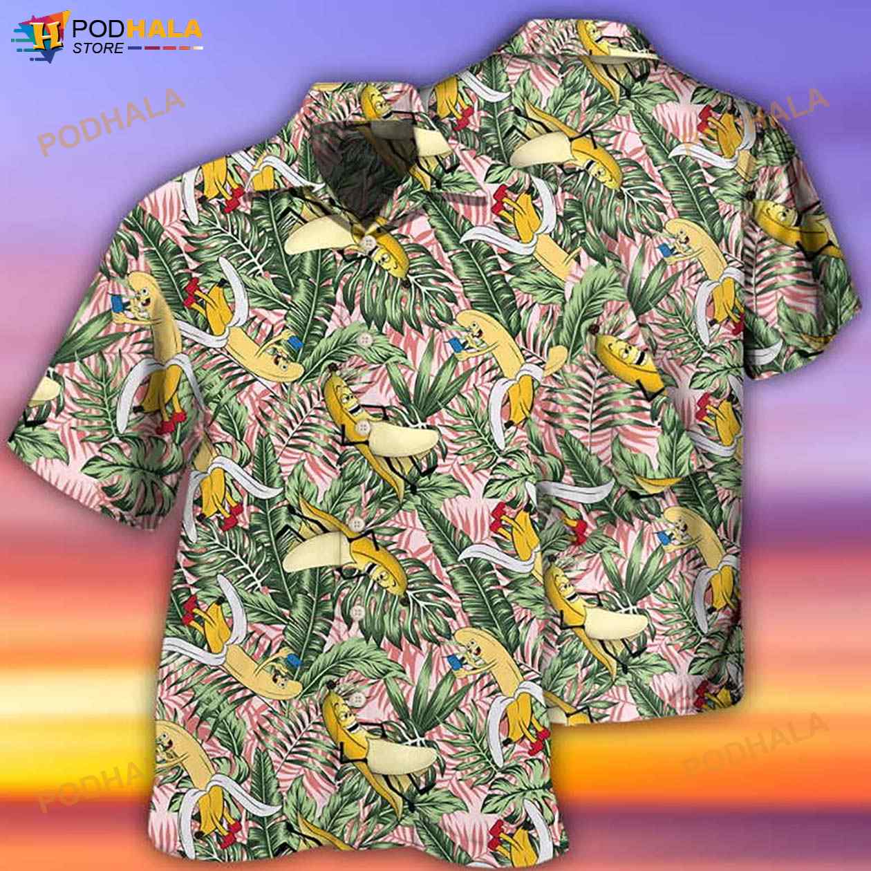 Fruit Banana Adult Humor 3D Funny Hawaiian Shirt Fruit Banana Adult Humor 3D Funny Hawaiian Shirt