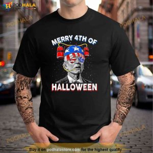 Fun Joe Biden Drink Beer 4th Of July Merry 4th Of Halloween Shirt