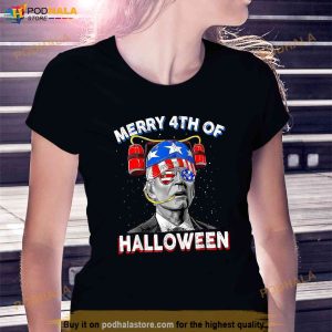 Fun Joe Biden Drink Beer 4th Of July Merry 4th Of Halloween Shirt 2