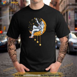 Funny Astronaut Moon Planets Colorful Space Graphic Shirt 2