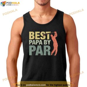 Funny Best Papa By Par Fathers Day Golf Shirt Gift Grandpa Shirt 2