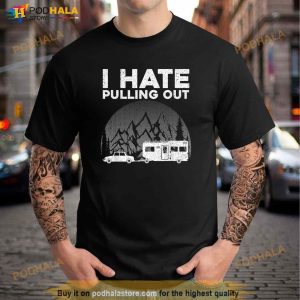 Funny Camping Art For Men Women Kids Camping Trailer Camper Shirt 3