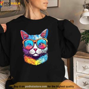 Funny Cat Wearing Sunglasses Cat Lover Cat Graphic Men Women Shirt