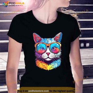 Funny Cat Wearing Sunglasses Cat Lover Cat Graphic Men Women Shirt 2