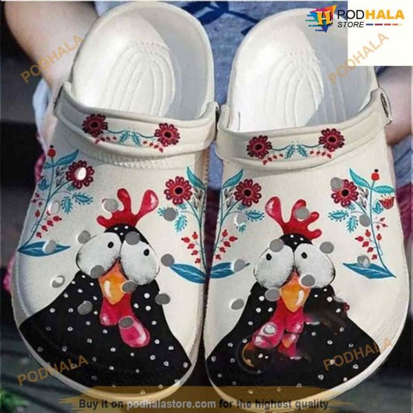 Funny Chicken Crocs Clog Shoes Crocs Crocbland Clog Birthday Gift For Woman Girl Daughter