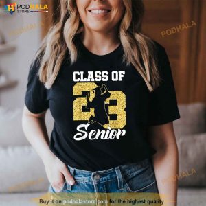 Funny Class of 23 Senior 2023 Graduation Gift Girls Women Shirt