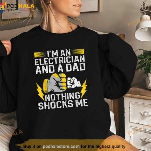 Funny Electrician Design For Men Daddy Electrical Engineers Shirt 3