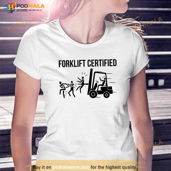 Funny Forklift Operator Forklift Certified Retro Vintage Men Shirt