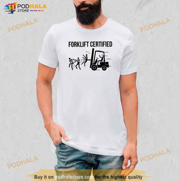 Funny Forklift Operator Forklift Certified Retro Vintage Men Shirt