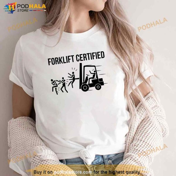 Funny Forklift Operator Forklift Certified Retro Vintage Men Shirt