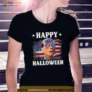Funny Joe Biden Happy Halloween Confused 4th Of July Shirt 2