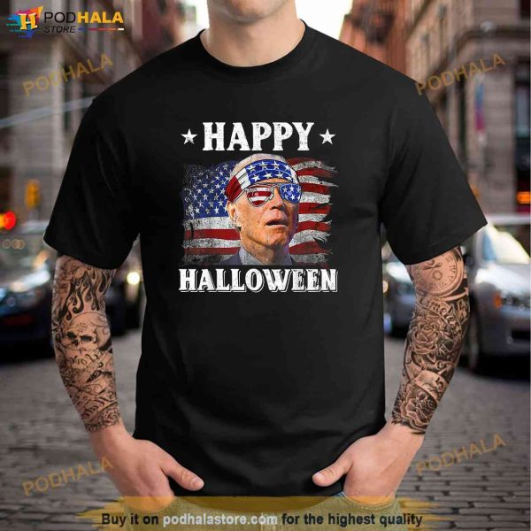Funny Joe Biden Happy Halloween Confused 4th of July Shirt