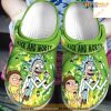 Funny Rick And Morty Green Pattern Crocs Clog Shoes