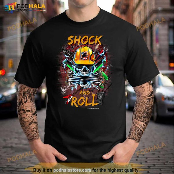 Funny Rock and Roll Electrical Engineer Lineman Electrician T Shirt