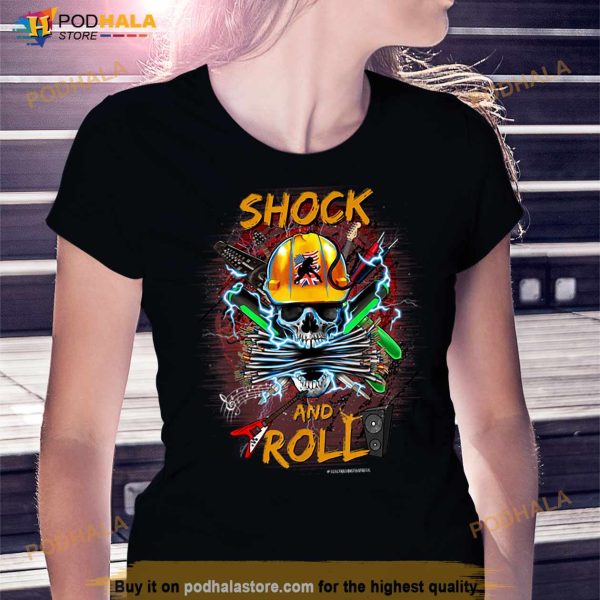 Funny Rock and Roll Electrical Engineer Lineman Electrician T Shirt