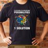 Funny Speed Cubing One Solution Math Lovers Boys Girls Mens Shirt
