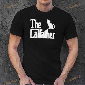 Funny The Catfather Fathers Day Cat Dad Pet Owner Gift Men Shirt 2