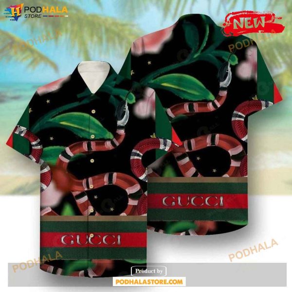 GC Snake Clothing Clothes Outfit Gucci For Men Women Hawaiian Shirt, Tropical Shirt