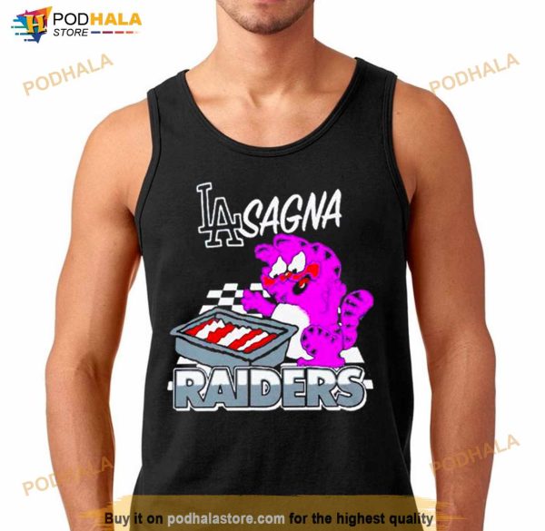 Garfield Los Angeles Dodgers sagna Raiders Shirt