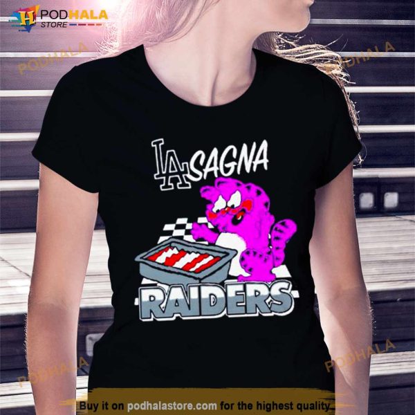 Garfield Los Angeles Dodgers sagna Raiders Shirt