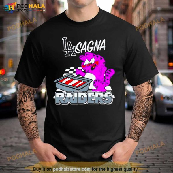 Garfield Los Angeles Dodgers sagna Raiders Shirt