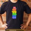 Gay Pride Cat LGBT Cute Kawaii Cats Pile Anime Rainbow Flag Shirt