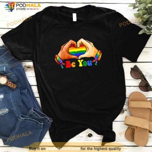 Gay Pride Clothing Lgbt Rainbow Flag Heart Unity Shirt 3