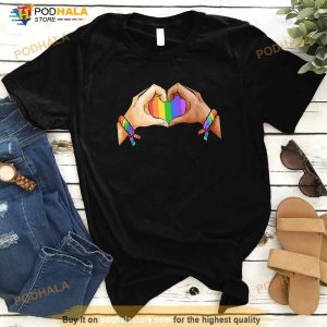 Gay Pride Clothing Lgbt Rainbow Flag T Shirt Tee Heart Unity Shirt 2