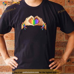 Gay Pride Clothing Lgbt Rainbow Flag T Shirt Tee Heart Unity Shirt 3