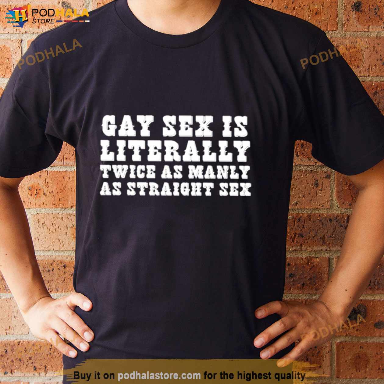 Gay Sex Is Literally Twice As Manly As Straight Sex Shirt image photo