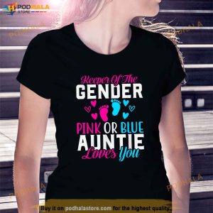 Gender Reveal Keeper of the Gender Funny Auntie Gender Shirt