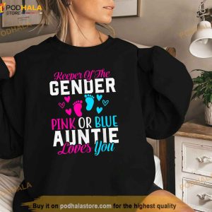 Gender Reveal Keeper Of The Gender Funny Auntie Gender Shirt 2