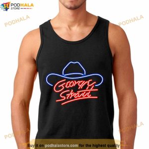George Strait Black Neon Sign T Shirt