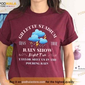 Gillette Rain Show Night 2 Eras Foxborough Night Two Shirt Rain Show Eras Shirt 2
