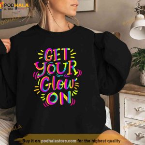 Glow Design For Kids And Adults Bright Colors 80s Themed Shirt 2